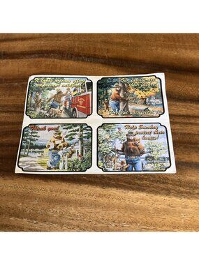 Vintage Smokey The Bear Assorted Stickers